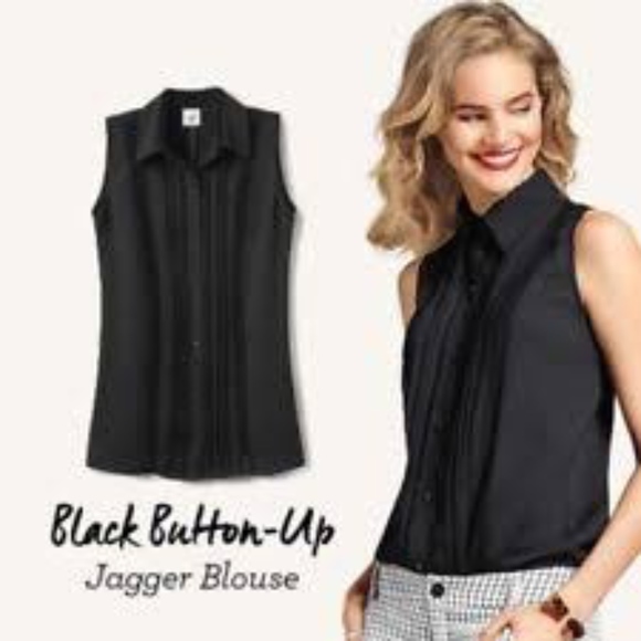 CAbi Tops - CAbi  Black Jagger Blouse Vintage Look  #3266 Small
